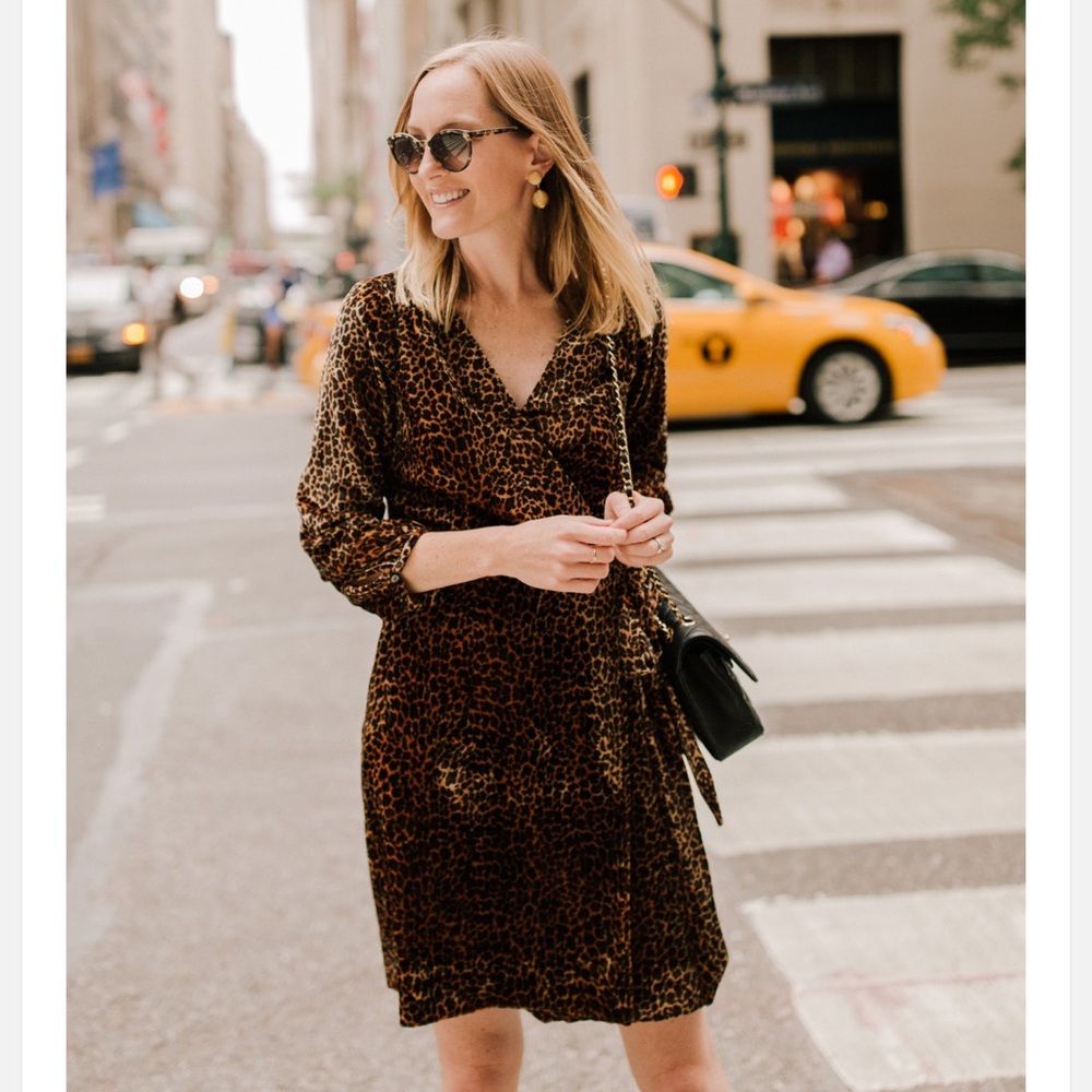 J Crew velvet wrap dress